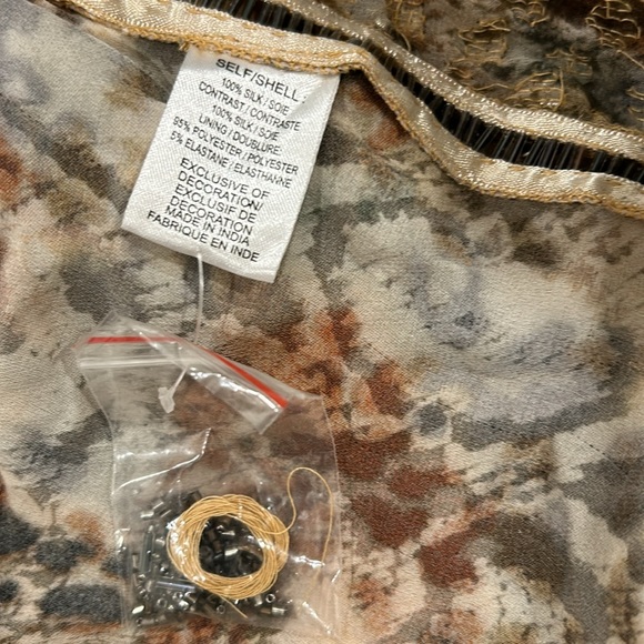 Haute Hippie Sequin Embellished Beaded Sleeveless Silk Blouse Top - Picture 7 of 7